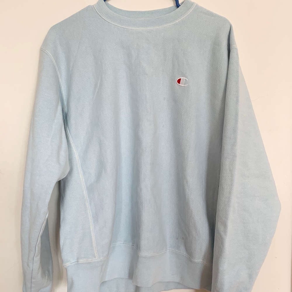 Champion light blue crewneck